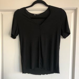 Form fitting black top